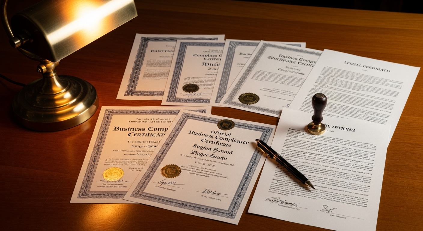 Documents de conformité et certificats